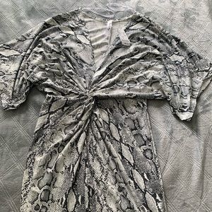 SNAKE PRINT MINI DRESS